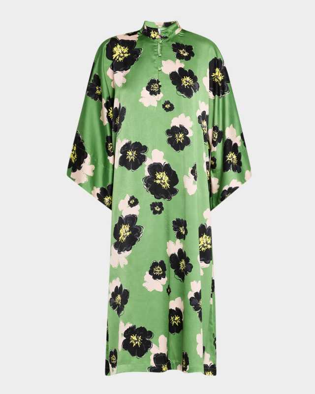 Floral-Print Midi Caftan